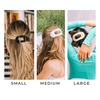 image:imageTELETIES  Large Flat Round Clip  Strong Grip Bendable Teeth Comfortable Curved Design  For Lying Down Yoga Driving amp More  Ideal for Thick Hair  For All Hair Textures  Coconut WhiteCoconut White