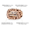 image:imageTELETIES  Large Flat Round Clip  Strong Grip Bendable Teeth Comfortable Curved Design  For Lying Down Yoga Driving amp More  Ideal for Thick Hair  For All Hair Textures  Coconut WhiteBlonde Tortoise