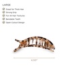 image:imageTELETIES  Large Flat Round Clip  Strong Grip Bendable Teeth Comfortable Curved Design  For Lying Down Yoga Driving amp More  Ideal for Thick Hair  For All Hair Textures  Coconut WhiteBlonde Tortoise