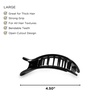 image:imageTELETIES  Large Flat Round Clip  Strong Grip Bendable Teeth Comfortable Curved Design  For Lying Down Yoga Driving amp More  Ideal for Thick Hair  For All Hair Textures  Coconut WhiteJet Black