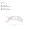 image:imageTELETIES  Large Flat Round Clip  Strong Grip Bendable Teeth Comfortable Curved Design  For Lying Down Yoga Driving amp More  Ideal for Thick Hair  For All Hair Textures  Coconut WhiteCoconut White