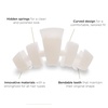 image:imageTELETIES  Large Hair Clip  Strong Grip Bendable Teeth Comfortable Curved Design  Ideal for Thick Hair  For All Hair Textures  TortoiseCoconut White