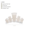 image:imageTELETIES  Large Hair Clip  Strong Grip Bendable Teeth Comfortable Curved Design  Ideal for Thick Hair  For All Hair Textures  TortoiseCoconut White