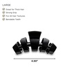 image:imageTELETIES  Large Hair Clip  Strong Grip Bendable Teeth Comfortable Curved Design  Ideal for Thick Hair  For All Hair Textures  TortoiseJet Black