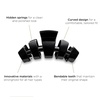 image:imageTELETIES  Large Hair Clip  Strong Grip Bendable Teeth Comfortable Curved Design  Ideal for Thick Hair  For All Hair Textures  TortoiseJet Black