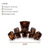 image:imageTELETIES  Large Hair Clip  Strong Grip Bendable Teeth Comfortable Curved Design  Ideal for Thick Hair  For All Hair Textures  TortoiseTortoise