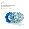 image:imageTELETIES  Large Scrunchie  100 Natural Silk  Soft amp Gentle  Prevents Breakage amp Damage  Safe for Sleep  Ideal for Thick amp All Hair Textures  Blue My MindBlue My Mind  Large