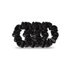 image:imageTELETIES  Large Silk Scrunchie  Ideal for Thick Hair  100 Natural Silk Hair Scrunchie  Soft amp Gentle on Hair  Prevents Breakage amp Damage  Safe for Sleep  For All Hair Textures  Jet BlackJet Black