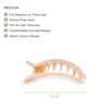 image:imageTELETIES  Medium Flat Round Clip  Strong Grip Bendable Teeth Comfortable Curved Design  Ideal for MediumThick Hair  For All Hair Textures  Almond BeigeAlmond Beige