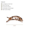 image:imageTELETIES  Medium Flat Round Clip  Strong Grip Bendable Teeth Comfortable Curved Design  Ideal for MediumThick Hair  For All Hair Textures  Almond BeigeBlonde Tortoise
