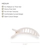 image:imageTELETIES  Medium Flat Round Clip  Strong Grip Bendable Teeth Comfortable Curved Design  Ideal for MediumThick Hair  For All Hair Textures  Almond BeigeCoconut White