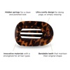 image:imageTELETIES  Medium Flat Round Clip  Strong Grip Bendable Teeth Comfortable Curved Design  Ideal for MediumThick Hair  For All Hair Textures  Almond BeigeTortoise