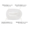 image:imageTELETIES  Medium Flat Round Clip  Strong Grip Bendable Teeth Comfortable Curved Design  Ideal for MediumThick Hair  For All Hair Textures  Almond BeigeCoconut White