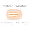 image:imageTELETIES  Medium Flat Round Clip  Strong Grip Bendable Teeth Comfortable Curved Design  Ideal for MediumThick Hair  For All Hair Textures  Almond BeigeAlmond Beige