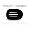 image:imageTELETIES  Medium Flat Round Clip  Strong Grip Bendable Teeth Comfortable Curved Design  Ideal for MediumThick Hair  For All Hair Textures  Almond BeigeJet Black