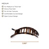 image:imageTELETIES  Medium Flat Round Clip  Strong Grip Bendable Teeth Comfortable Curved Design  Ideal for MediumThick Hair  For All Hair Textures  Almond BeigeTortoise