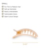image:imageTELETIES  Small Flat Round Clip  Strong Grip Bendable Teeth Comfortable Curved Design  For Lying Down Yoga Driving amp More  Ideal for ThinMedium Hair  For All Hair Textures  Almond BeigeAlmond Beige