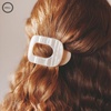 image:imageTELETIES  Small Flat Round Clip  Strong Grip Bendable Teeth Comfortable Curved Design  For Lying Down Yoga Driving amp More  Ideal for ThinMedium Hair  For All Hair Textures  Almond BeigeAlmond Beige