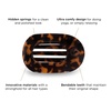 image:imageTELETIES  Small Flat Round Clip  Strong Grip Bendable Teeth Comfortable Curved Design  For Lying Down Yoga Driving amp More  Ideal for ThinMedium Hair  For All Hair Textures  Almond BeigeTortoise