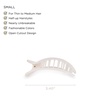 image:imageTELETIES  Small Flat Round Clip  Strong Grip Bendable Teeth Comfortable Curved Design  For Lying Down Yoga Driving amp More  Ideal for ThinMedium Hair  For All Hair Textures  Almond BeigeCoconut White