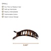 image:imageTELETIES  Small Flat Round Clip  Strong Grip Bendable Teeth Comfortable Curved Design  For Lying Down Yoga Driving amp More  Ideal for ThinMedium Hair  For All Hair Textures  Almond BeigeTortoise