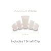 image:imageTELETIES  Small Hair Clip  Hair Claw Clips for Women  Strong Grip Bendable Teeth Comfortable Curved Design  Ideal for Thin or Short Hair  For All Hair Textures  TortoiseCoconut White