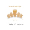 image:imageTELETIES  Small Hair Clip  Hair Claw Clips for Women  Strong Grip Bendable Teeth Comfortable Curved Design  Ideal for Thin or Short Hair  For All Hair Textures  TortoiseAlmond Beige