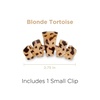 image:imageTELETIES  Small Hair Clip  Hair Claw Clips for Women  Strong Grip Bendable Teeth Comfortable Curved Design  Ideal for Thin or Short Hair  For All Hair Textures  TortoiseBlonde Tortoise