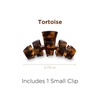 image:imageTELETIES  Small Hair Clip  Hair Claw Clips for Women  Strong Grip Bendable Teeth Comfortable Curved Design  Ideal for Thin or Short Hair  For All Hair Textures  TortoiseTortoise