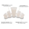 image:imageTELETIES  Small Hair Clip  Hair Claw Clips for Women  Strong Grip Bendable Teeth Comfortable Curved Design  Ideal for Thin or Short Hair  For All Hair Textures  TortoiseCoconut White