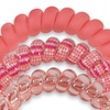 image:imageTELETIES  Small Spiral Hair Coils  For ThinMedium Hair  Ponytail Holder for Women  Phone Cord Hair Ties  Strong Grip No Rip Water Resistant No Crease  Spring  3 pack  Spring SplashLarge  Dreamsicle