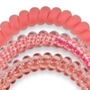image:imageTELETIES  Small Spiral Hair Coils  For ThinMedium Hair  Ponytail Holder for Women  Phone Cord Hair Ties  Strong Grip No Rip Water Resistant No Crease  Spring  3 pack  Spring SplashSmall  Dreamsicle
