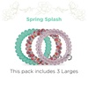 image:imageTELETIES  Small Spiral Hair Coils  For ThinMedium Hair  Ponytail Holder for Women  Phone Cord Hair Ties  Strong Grip No Rip Water Resistant No Crease  Spring  3 pack  Spring SplashLarge  Spring Splash