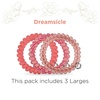 image:imageTELETIES  Small Spiral Hair Coils  For ThinMedium Hair  Ponytail Holder for Women  Phone Cord Hair Ties  Strong Grip No Rip Water Resistant No Crease  Spring  3 pack  Spring SplashLarge  Dreamsicle