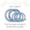 image:imageTELETIES  Small Spiral Hair Coils  For ThinMedium Hair  Ponytail Holder for Women  Phone Cord Hair Ties  Strong Grip No Rip Water Resistant No Crease  Spring  3 pack  Spring SplashMixed  Blue Lagoon