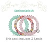 image:imageTELETIES  Small Spiral Hair Coils  For ThinMedium Hair  Ponytail Holder for Women  Phone Cord Hair Ties  Strong Grip No Rip Water Resistant No Crease  Spring  3 pack  Spring SplashSmall  Spring Splash