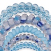 image:imageTELETIES  Small Spiral Hair Coils  For ThinMedium Hair  Ponytail Holder for Women  Phone Cord Hair Ties  Strong Grip No Rip Water Resistant No Crease  Spring  3 pack  Spring SplashMixed  Blue Lagoon