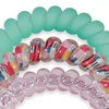 image:imageTELETIES  Small Spiral Hair Coils  For ThinMedium Hair  Ponytail Holder for Women  Phone Cord Hair Ties  Strong Grip No Rip Water Resistant No Crease  Spring  3 pack  Spring SplashLarge  Spring Splash