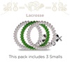 image:imageTELETIES  Small Spiral Hair Coils  Sports Collection  Ponytail Holder Hair Ties for Women  Phone Cord Hair Ties  Strong Grip No Rip Water Resistant No Crease  3 pack  FootballLacrosse  Large