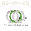 image:imageTELETIES  Small Spiral Hair Coils  Sports Collection  Ponytail Holder Hair Ties for Women  Phone Cord Hair Ties  Strong Grip No Rip Water Resistant No Crease  3 pack  FootballLacrosse  Small