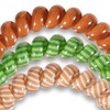 image:imageTELETIES  Small Spiral Hair Coils  Sports Collection  Ponytail Holder Hair Ties for Women  Phone Cord Hair Ties  Strong Grip No Rip Water Resistant No Crease  3 pack  FootballFootball  Large