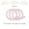 image:imageTELETIES  Small Spiral Hair Coils  Sports Collection  Ponytail Holder Hair Ties for Women  Phone Cord Hair Ties  Strong Grip No Rip Water Resistant No Crease  3 pack  FootballBallet  Large