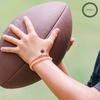 image:imageTELETIES  Small Spiral Hair Coils  Sports Collection  Ponytail Holder Hair Ties for Women  Phone Cord Hair Ties  Strong Grip No Rip Water Resistant No Crease  3 pack  FootballFootball  Small