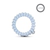 image:imageTELETIES  Spiral Hair Coils  Ponytail Holder Hair Ties for Women  Phone Cord Hair Ties  Strong Grip No Rip Water Resistant No Crease Hair Tie Coils  3 pack Large Eat Glitter for BreakfastWashed Denim