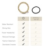 image:imageTELETIES  Spiral Hair Coils  Ponytail Holder Hair Ties for Women  Phone Cord Hair Ties  Strong Grip No Rip Water Resistant No Crease Hair Tie Coils  3 pack Large Eat Glitter for BreakfastCoconut White
