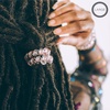image:imageTELETIES  Spiral Hair Coils  Ponytail Holder Hair Ties for Women  Phone Cord Hair Ties  Strong Grip No Rip Water Resistant No Crease Hair Tie Coils  3 pack Large Eat Glitter for BreakfastParty People