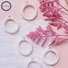 image:imageTELETIES  Spiral Hair Coils  Ponytail Holder Hair Ties for Women  Phone Cord Hair Ties  Strong Grip No Rip Water Resistant No Crease Hair Tie Coils  3 pack Large Eat Glitter for BreakfastRose Water Pink
