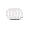 image:imageTELETIES  Spiral Hair Coils  Ponytail Holder Hair Ties for Women  Phone Cord Hair Ties  Strong Grip No Rip Water Resistant No Crease Hair Tie Coils  3 pack Large Eat Glitter for BreakfastRose Water Pink