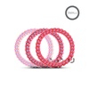 image:imageTELETIES  Spiral Hair Coils  Ponytail Holder Hair Ties for Women  Phone Cord Hair Ties  Strong Grip No Rip Water Resistant No Crease Hair Tie Coils  3 pack Small TortoiseThink Pink