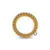 image:imageTELETIES  Spiral Hair Coils  Ponytail Holder Hair Ties for Women  Phone Cord Hair Ties  Strong Grip No Rip Water Resistant No Crease Hair Tie Coils  3 pack Large Eat Glitter for BreakfastSunset Gold